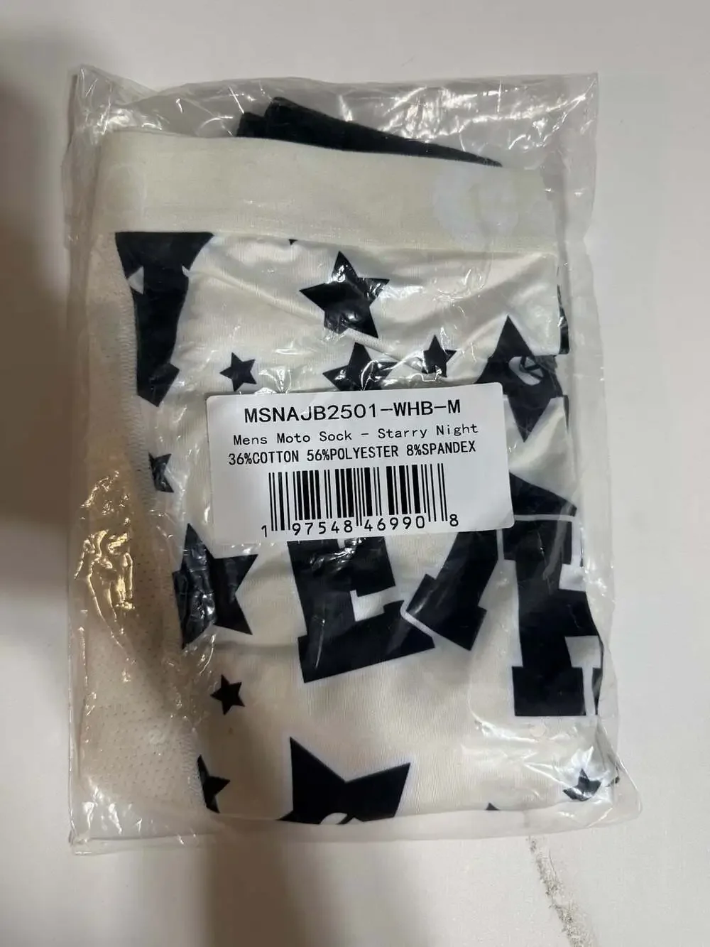 Ethika Mens Moto Sock Size M Starry Night Knee Brace